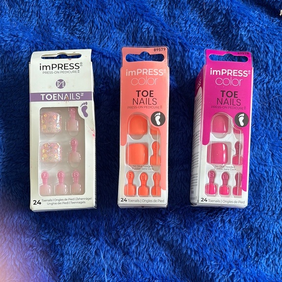 imPRESS Other - imPRESS Press-On Nails - Pink, Orange, Glitter
